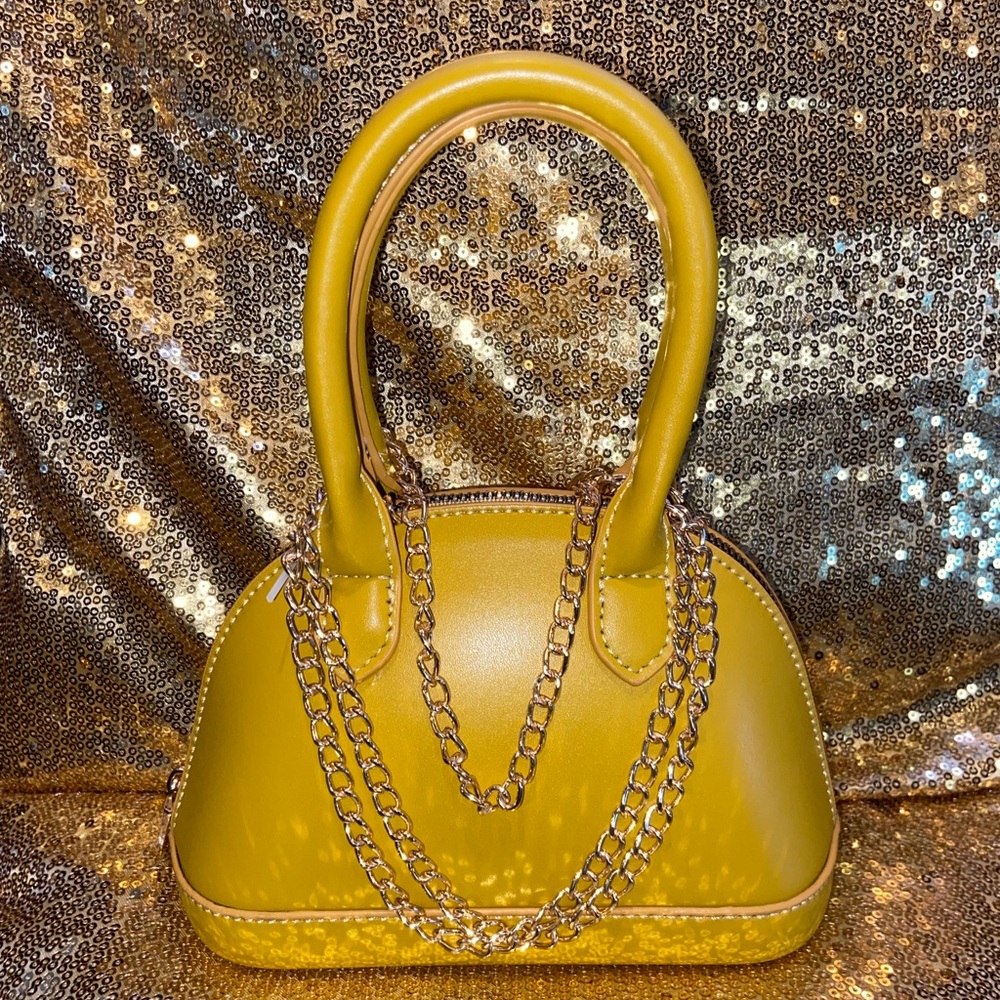 Brand New Mustard Yellow Leather Bag